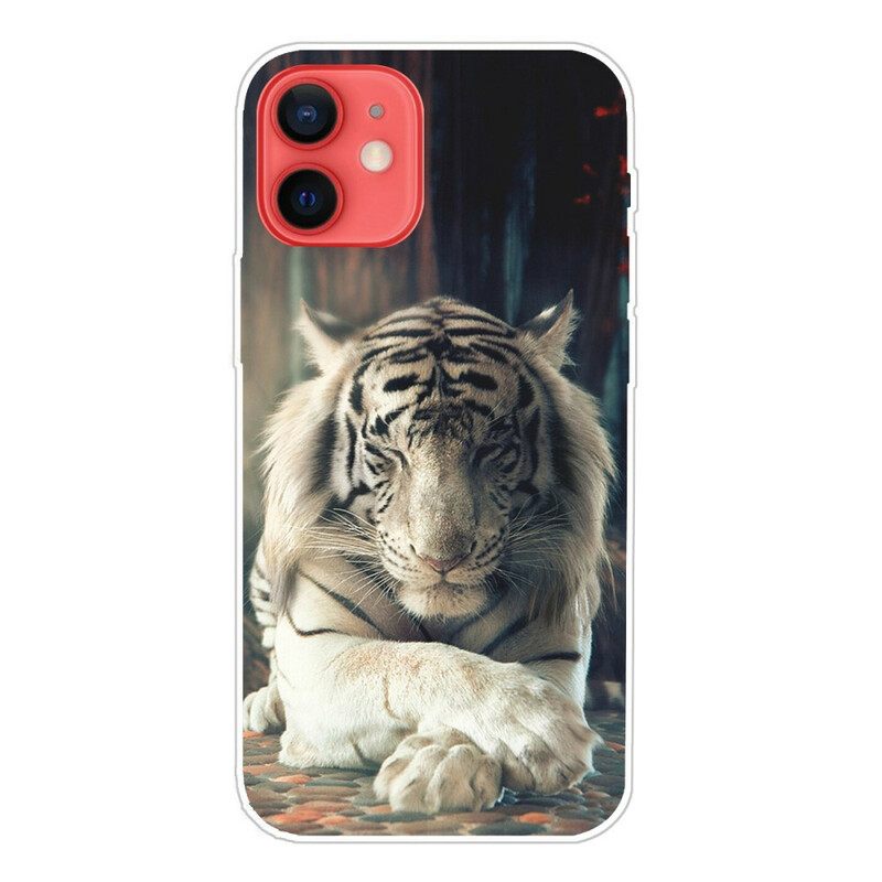 Kuori iPhone 13 Mini Flexible Tiger