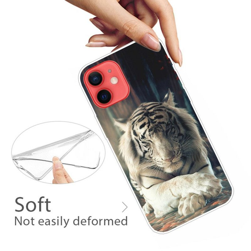 Kuori iPhone 13 Mini Flexible Tiger