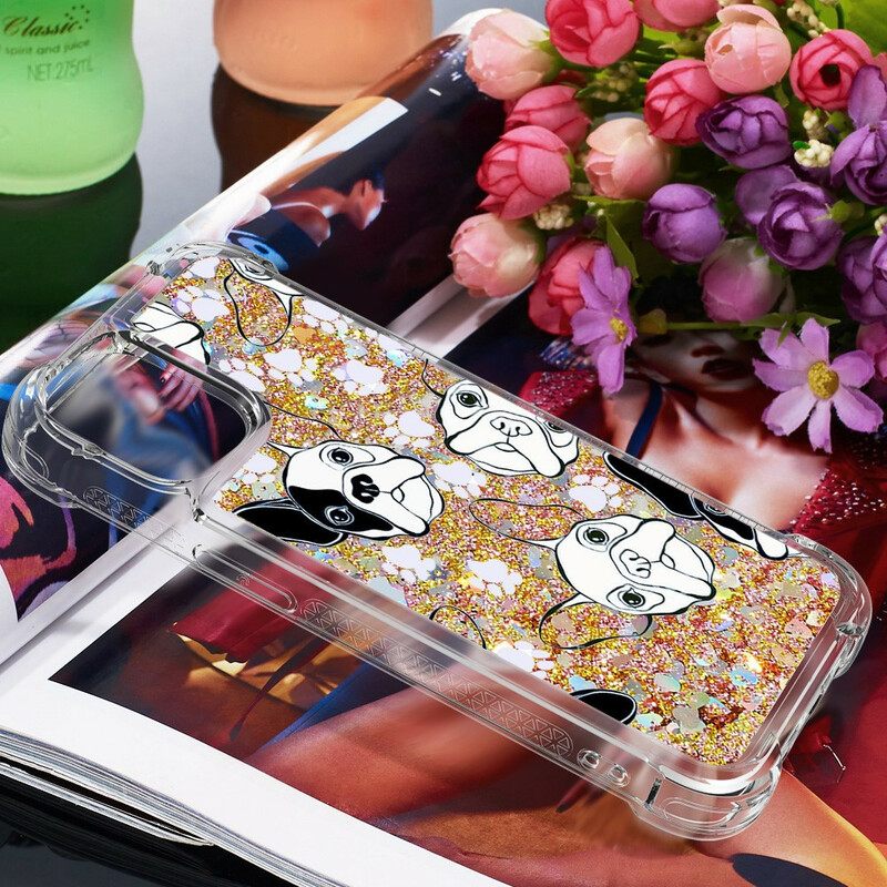 Kuori iPhone 13 Mini Mr Dog Glitter