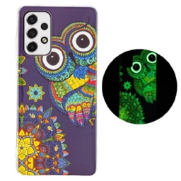 Case Samsung Galaxy A33 5G Owl Fluoresoiva Mandala