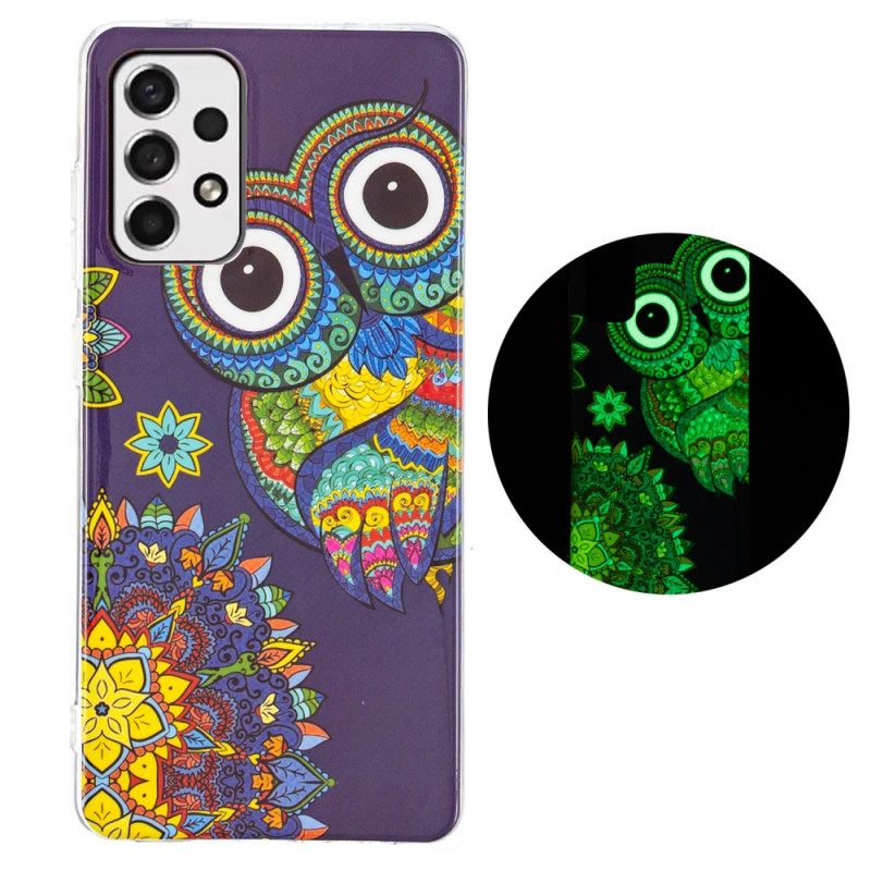 Case Samsung Galaxy A33 5G Owl Fluoresoiva Mandala