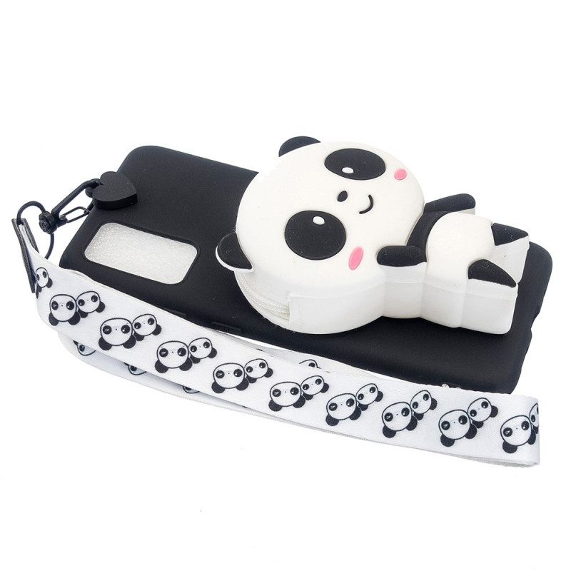 Case Samsung Galaxy A33 5G Panda 3d Karabiininauhalla