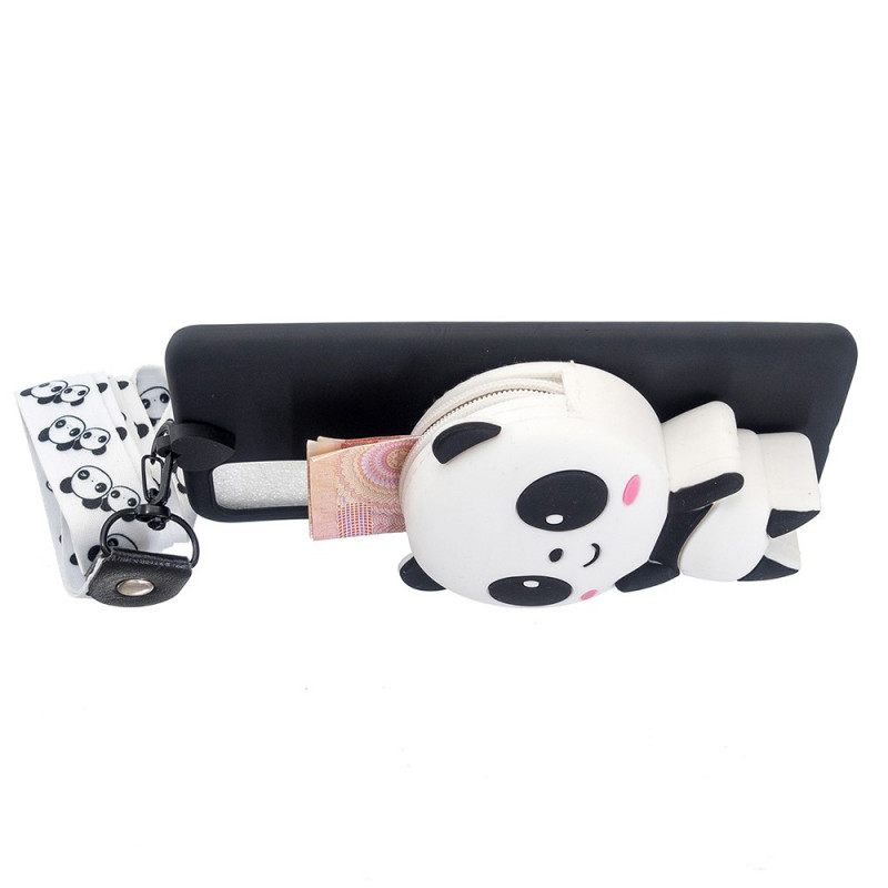 Case Samsung Galaxy A33 5G Panda 3d Karabiininauhalla