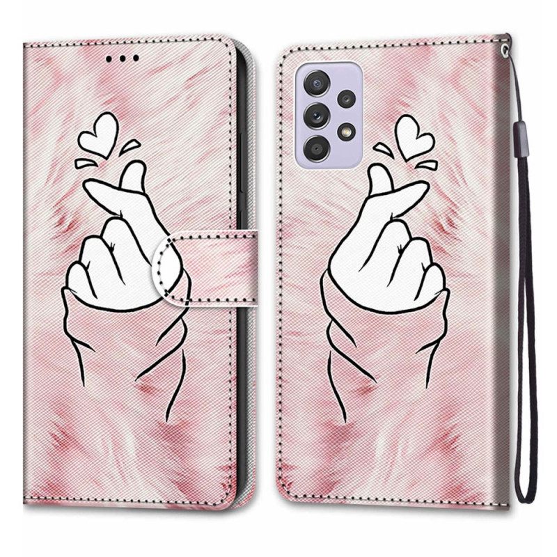 Flip Case Samsung Galaxy A33 5G Finger Heart