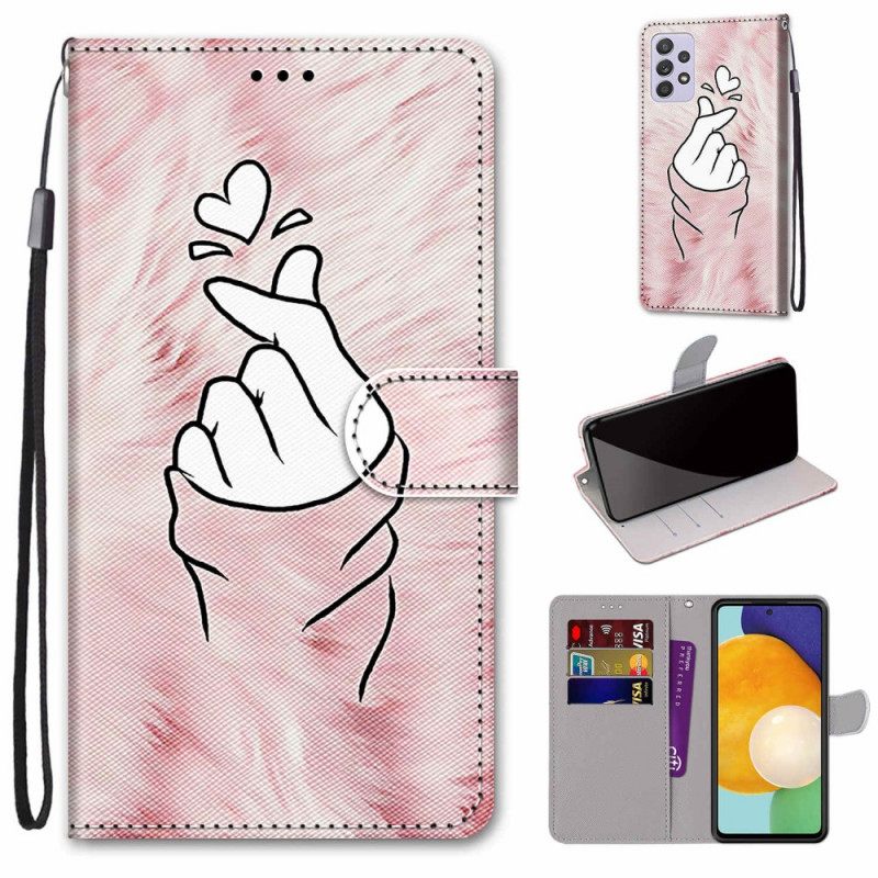 Flip Case Samsung Galaxy A33 5G Finger Heart