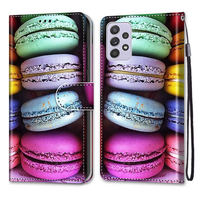 Flip Case Samsung Galaxy A33 5G Macarons