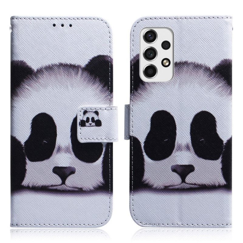 Flip Case Samsung Galaxy A33 5G Panda Kasvot