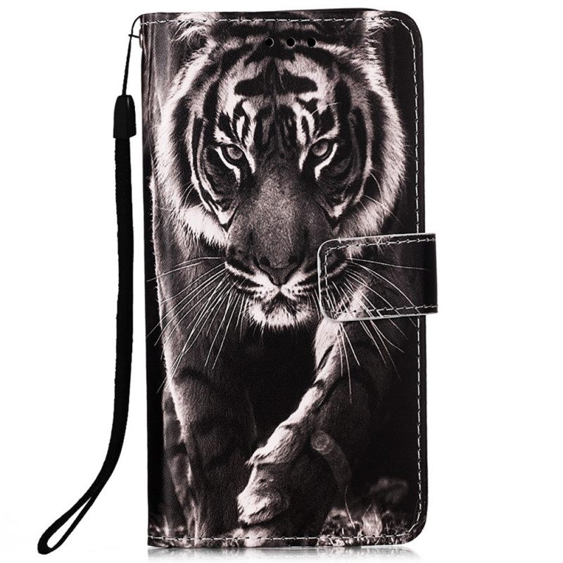 Kotelot Samsung Galaxy A33 5G Suojaketju Kuori Night Tiger Strappy