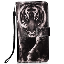 Kotelot Samsung Galaxy A33 5G Suojaketju Kuori Night Tiger Strappy