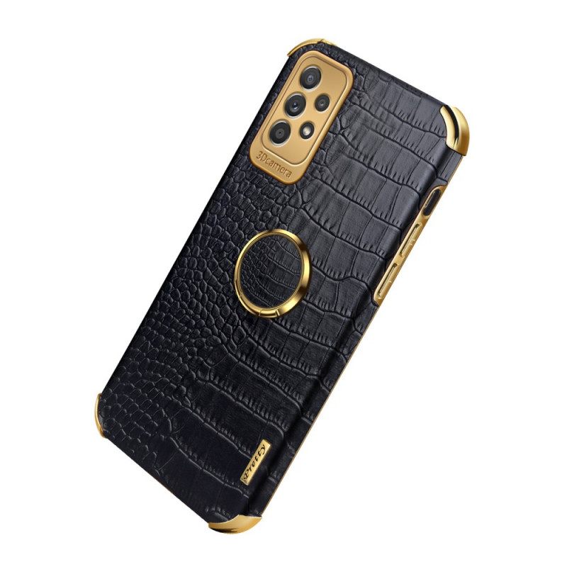 Kuori Samsung Galaxy A33 5G Crocodile Skin Effect Ring-support