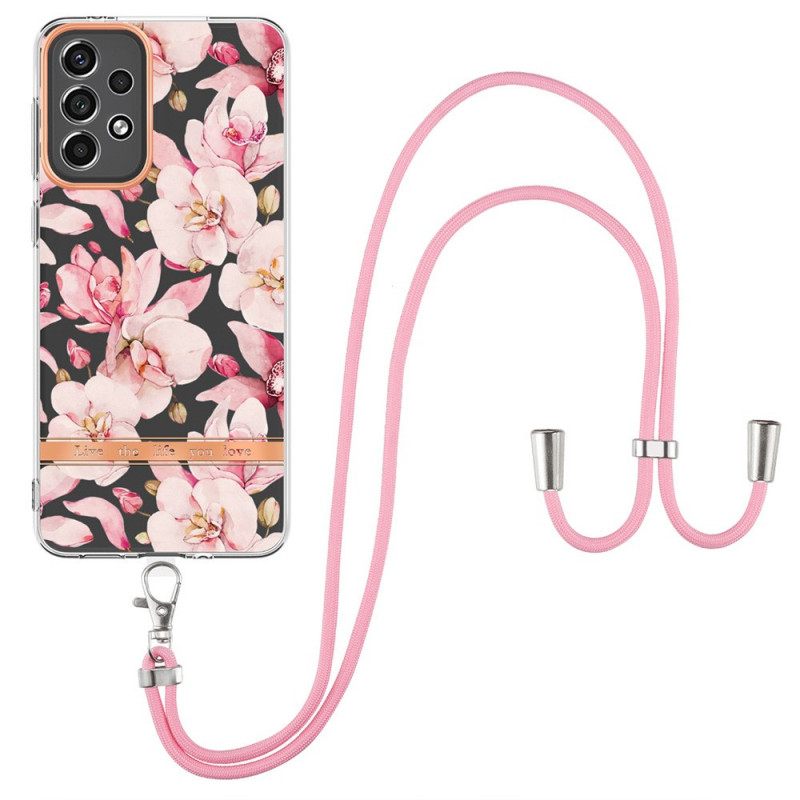 Kuori Samsung Galaxy A33 5G Kiristysnyörillä Floral Cordille