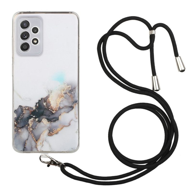 Kuori Samsung Galaxy A33 5G Kiristysnyörillä Marble Cordille