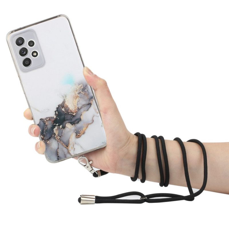 Kuori Samsung Galaxy A33 5G Kiristysnyörillä Marble Cordille