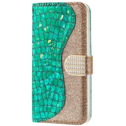 Nahkakotelo Samsung Galaxy A33 5G Croco Diamonds