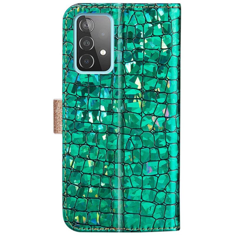 Nahkakotelo Samsung Galaxy A33 5G Croco Diamonds