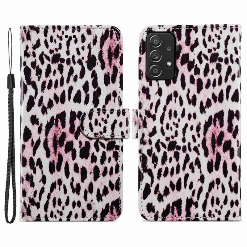 Nahkakotelo Samsung Galaxy A33 5G Leopard Print