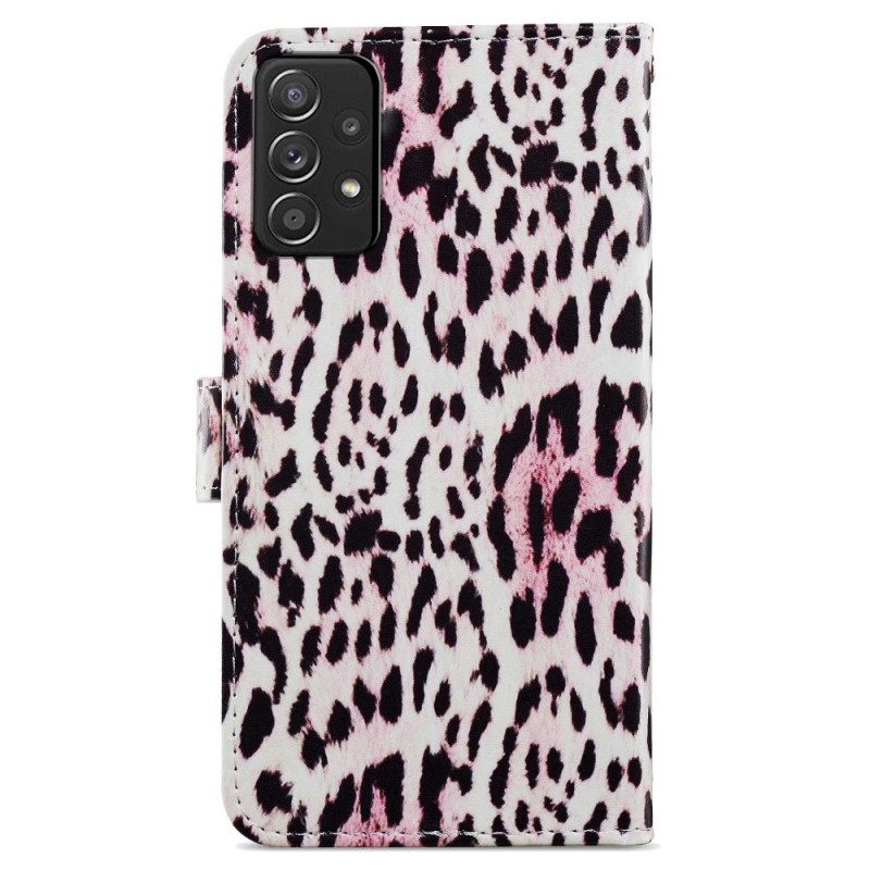 Nahkakotelo Samsung Galaxy A33 5G Leopard Print