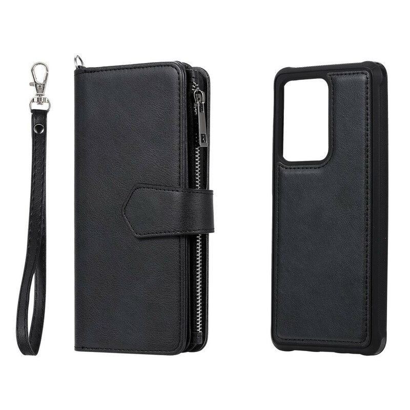 Case Nahkakotelo Samsung Galaxy S20 Ultra Lompakkokuori Irrotettava Lompakko