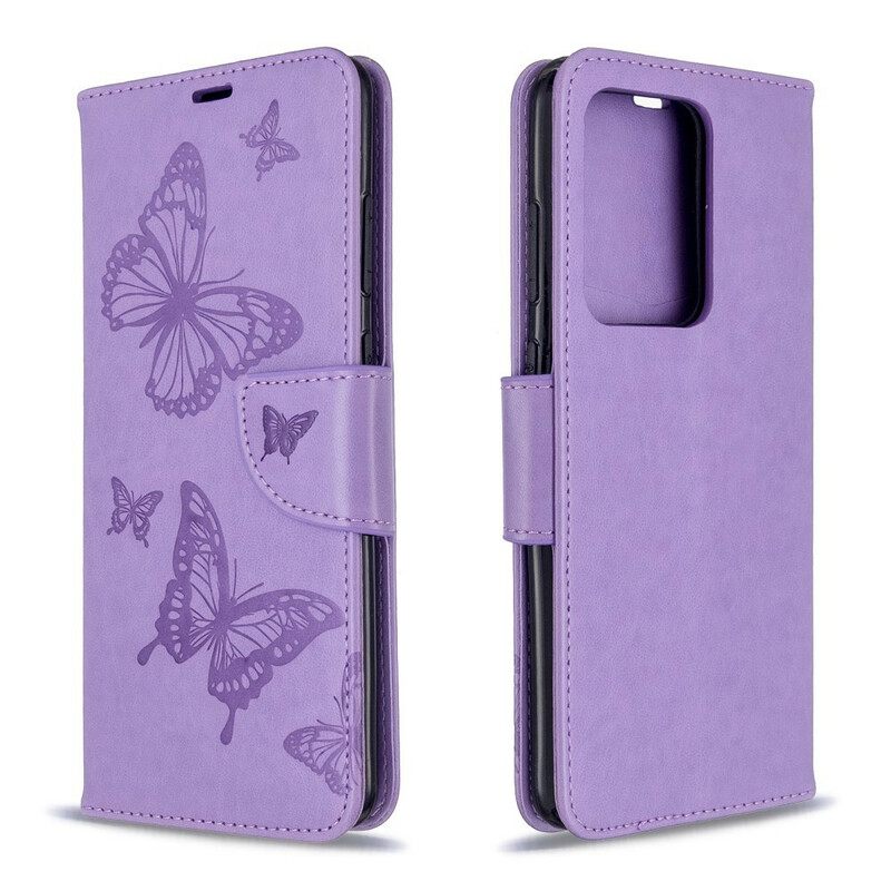 Kotelot Samsung Galaxy S20 Ultra Butterflies In Flight With Lanyard