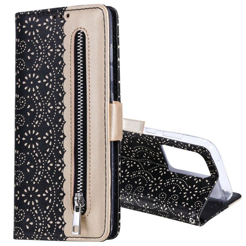 Nahkakotelo Samsung Galaxy S20 Ultra Suojaketju Kuori Lace Strap Kolikkokukkaro