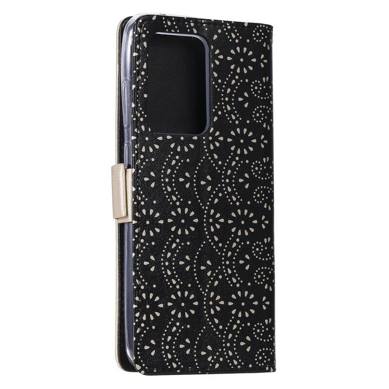 Nahkakotelo Samsung Galaxy S20 Ultra Suojaketju Kuori Lace Strap Kolikkokukkaro