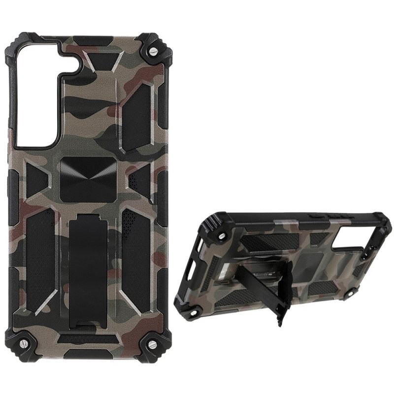 Case Samsung Galaxy S22 5G Camouflage Irrotettava Tuki