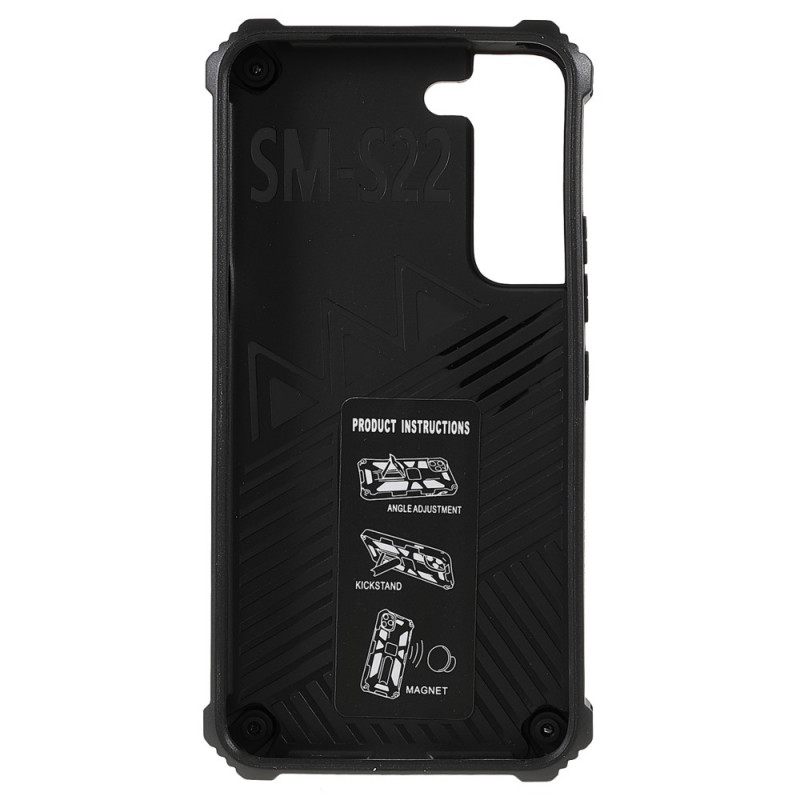 Case Samsung Galaxy S22 5G Camouflage Irrotettava Tuki