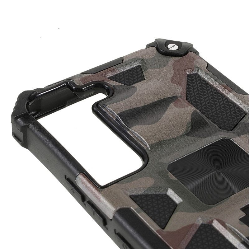 Case Samsung Galaxy S22 5G Camouflage Irrotettava Tuki