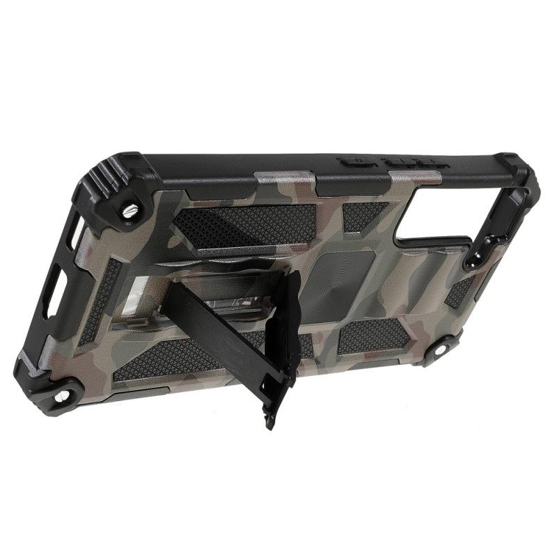 Case Samsung Galaxy S22 5G Camouflage Irrotettava Tuki