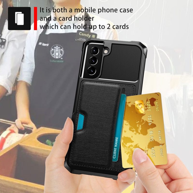 Case Samsung Galaxy S22 5G Keinonahkainen Korttikotelo