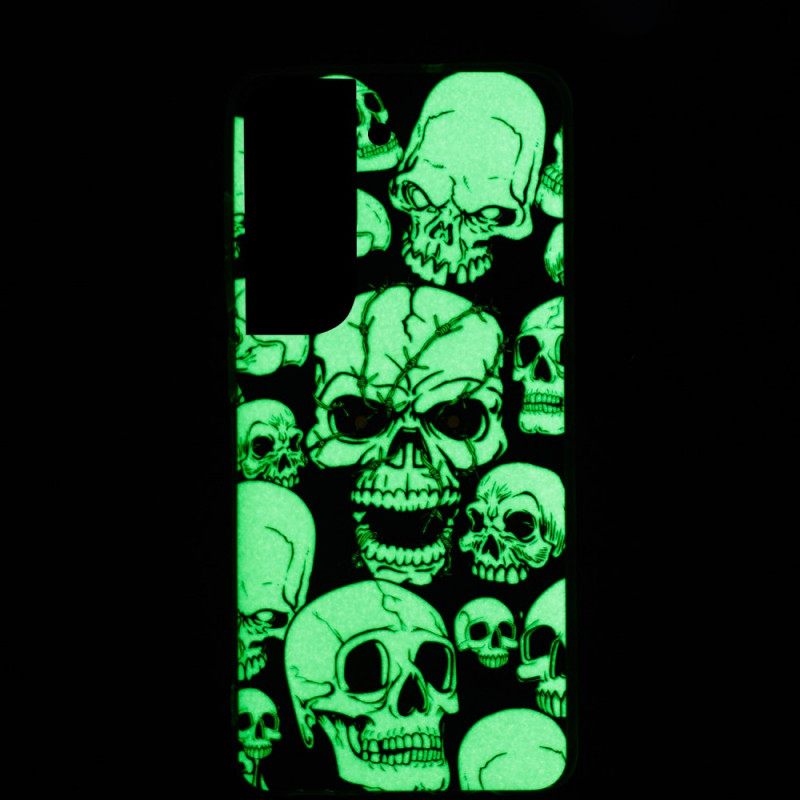 Case Samsung Galaxy S22 5G Varoitus Fluoresoivat Pääkallot