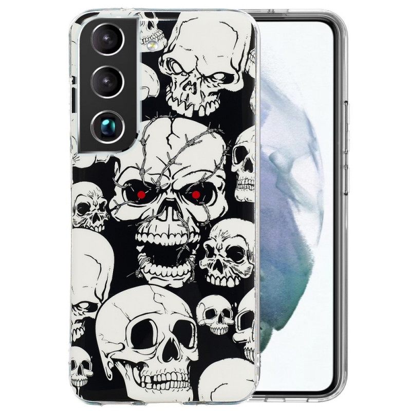 Case Samsung Galaxy S22 5G Varoitus Fluoresoivat Pääkallot