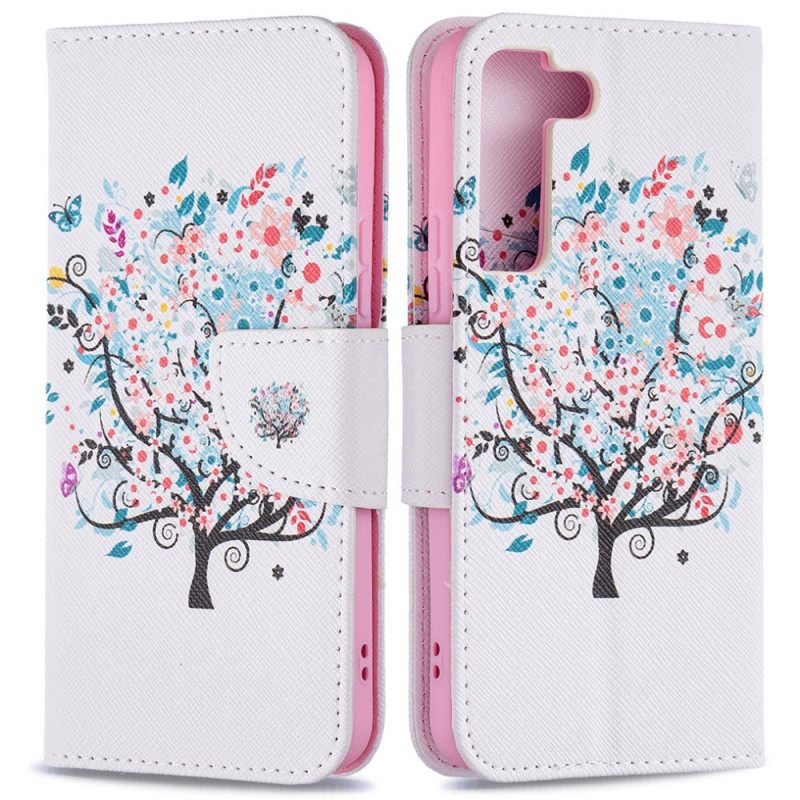 Flip Case Samsung Galaxy S22 5G Kukkapuu