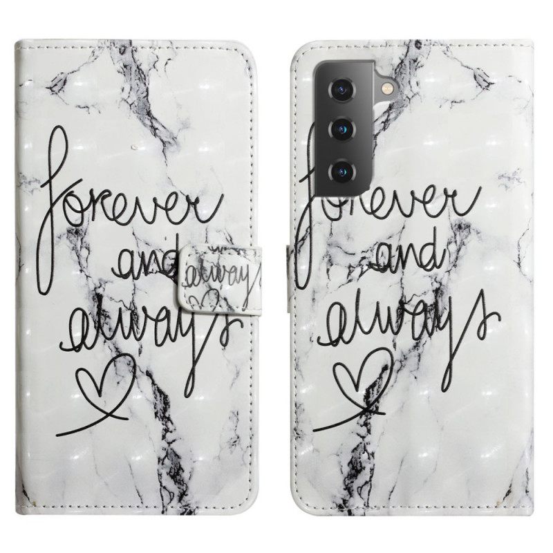 Flip Case Samsung Galaxy S22 5G Marble Forever & Always