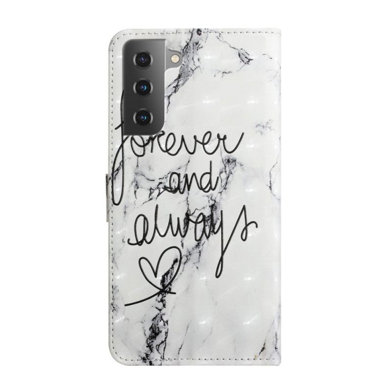 Flip Case Samsung Galaxy S22 5G Marble Forever & Always