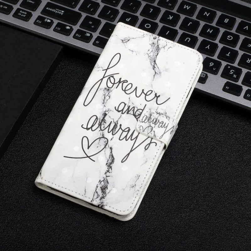 Flip Case Samsung Galaxy S22 5G Marble Forever & Always