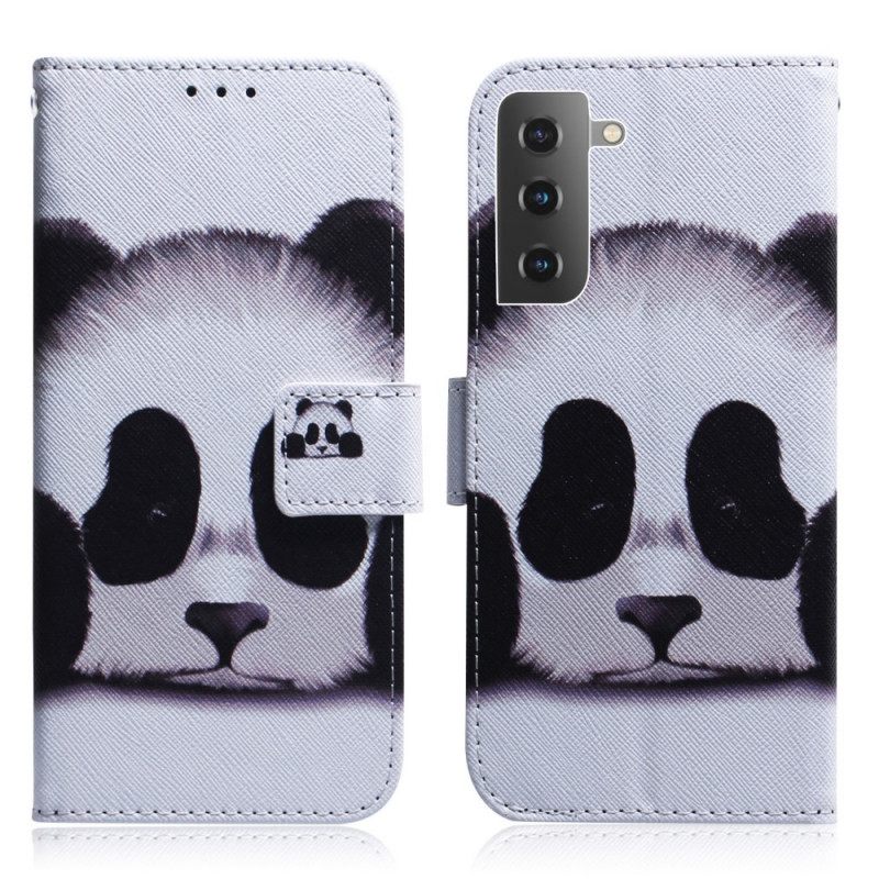 Flip Case Samsung Galaxy S22 5G Panda Kasvot