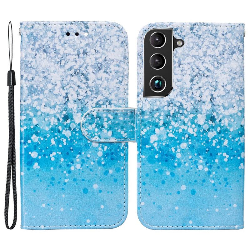 Kotelot Samsung Galaxy S22 5G Blue Glitter Gradient