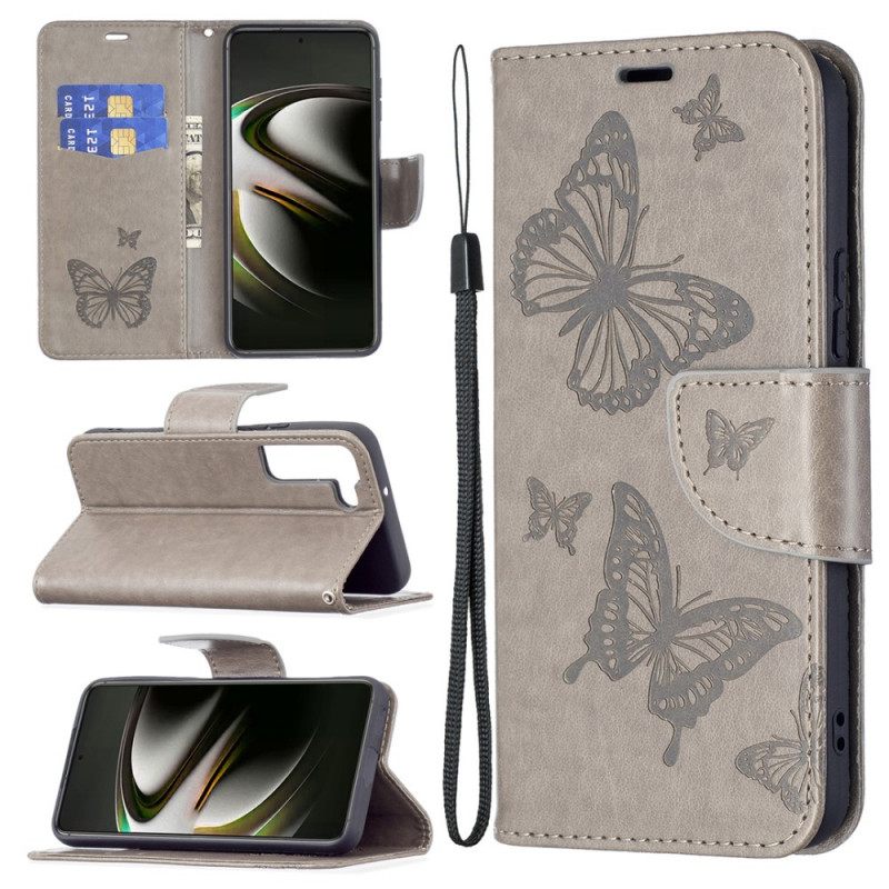 Kotelot Samsung Galaxy S22 5G Butterflies In Flight With Lanyard