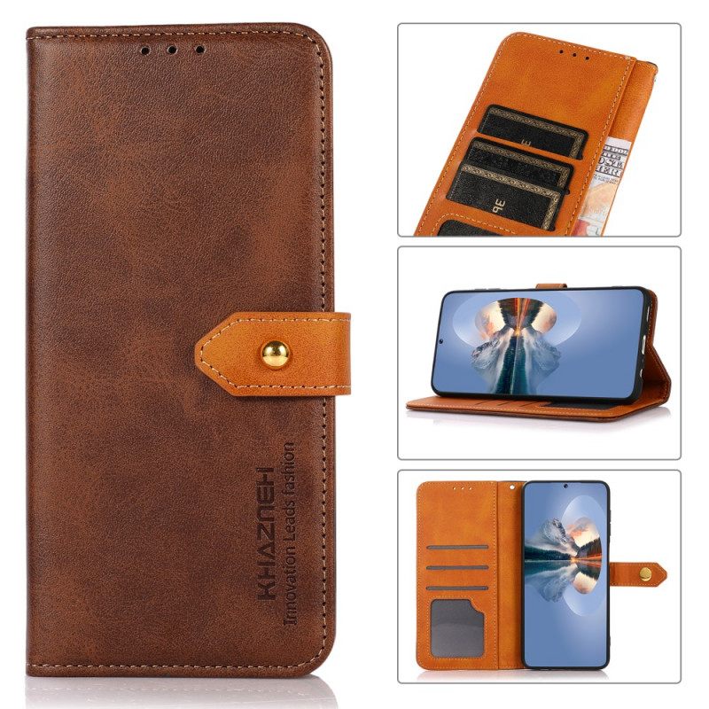 Kotelot Samsung Galaxy S22 5G Faux Leather Khazneh-hihnalla