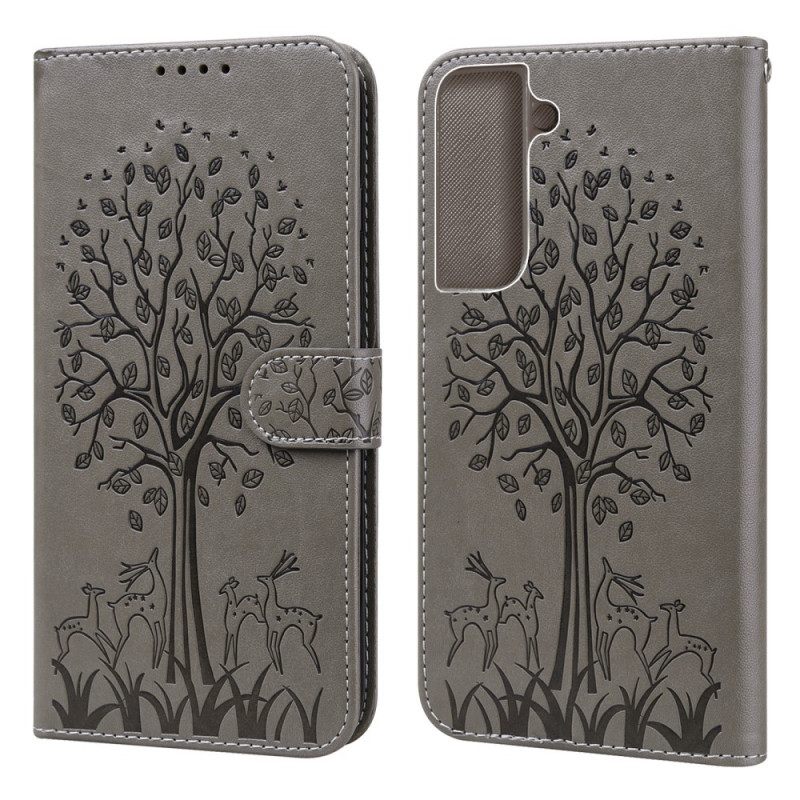 Kotelot Samsung Galaxy S22 5G Tree And Deer