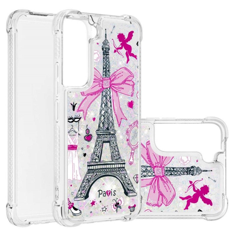 Kuori Samsung Galaxy S22 5G Eiffel-tornin Paljetteja