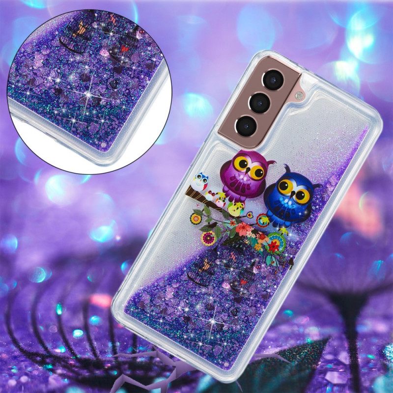 Kuori Samsung Galaxy S22 5G Glitter Pöllöt