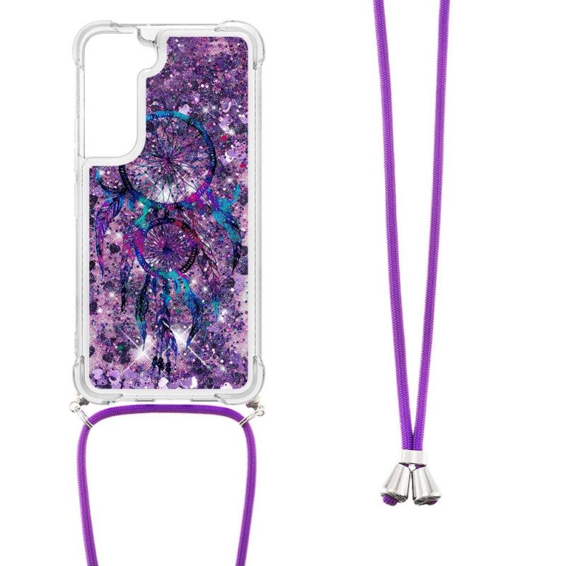 Kuori Samsung Galaxy S22 5G Kiristysnyörillä Dreamcatcher Glitter Kiristysnauha