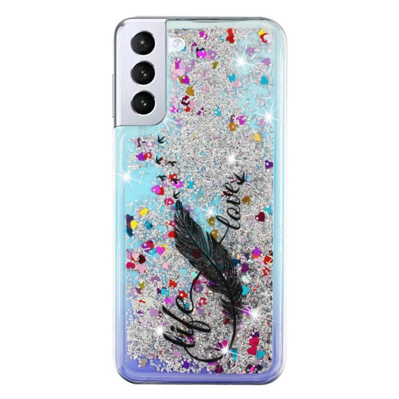 Kuori Samsung Galaxy S22 5G Life & Love Glitter