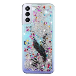 Kuori Samsung Galaxy S22 5G Life & Love Glitter