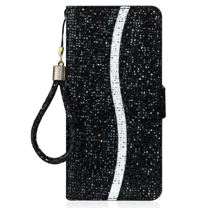 Nahkakotelo Samsung Galaxy S22 5G Glitter S Design