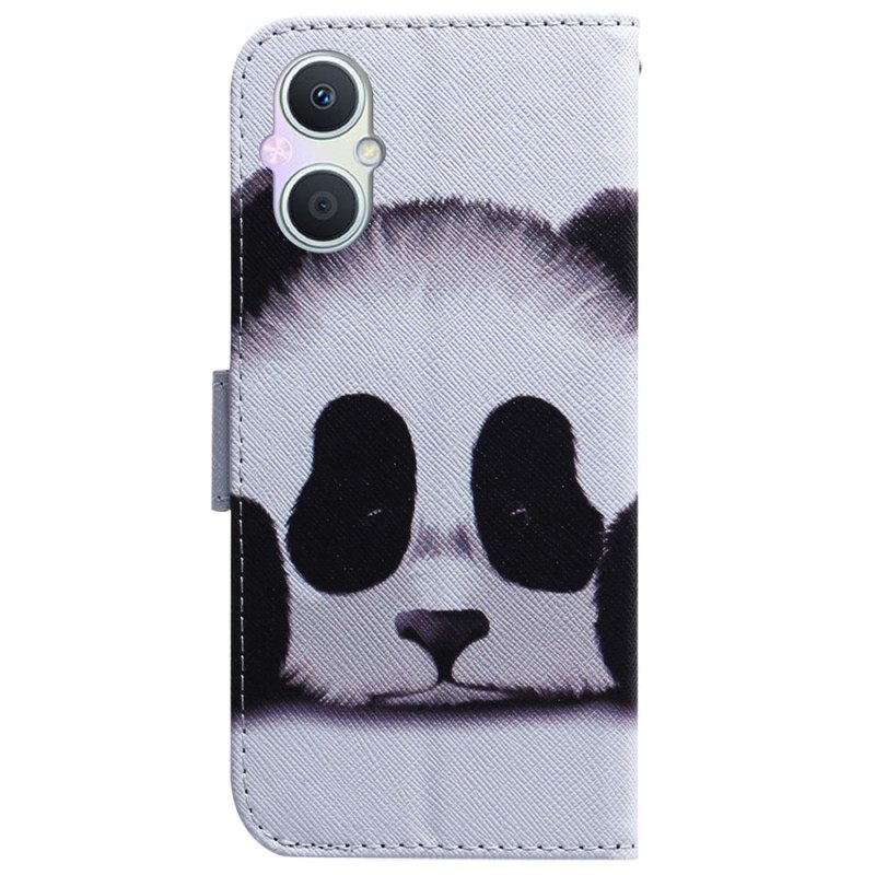 Nahkakotelo Oppo Reno 8 Lite Panda