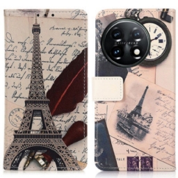 Flip Case OnePlus 11 5G Runoilijan Eiffel-torni