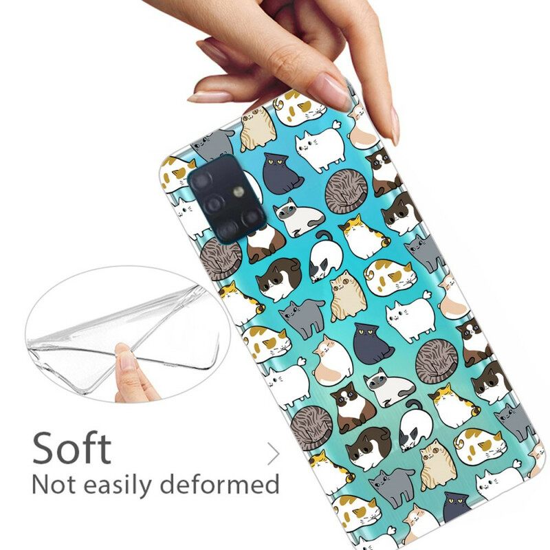 Case Samsung Galaxy A71 Top Cats